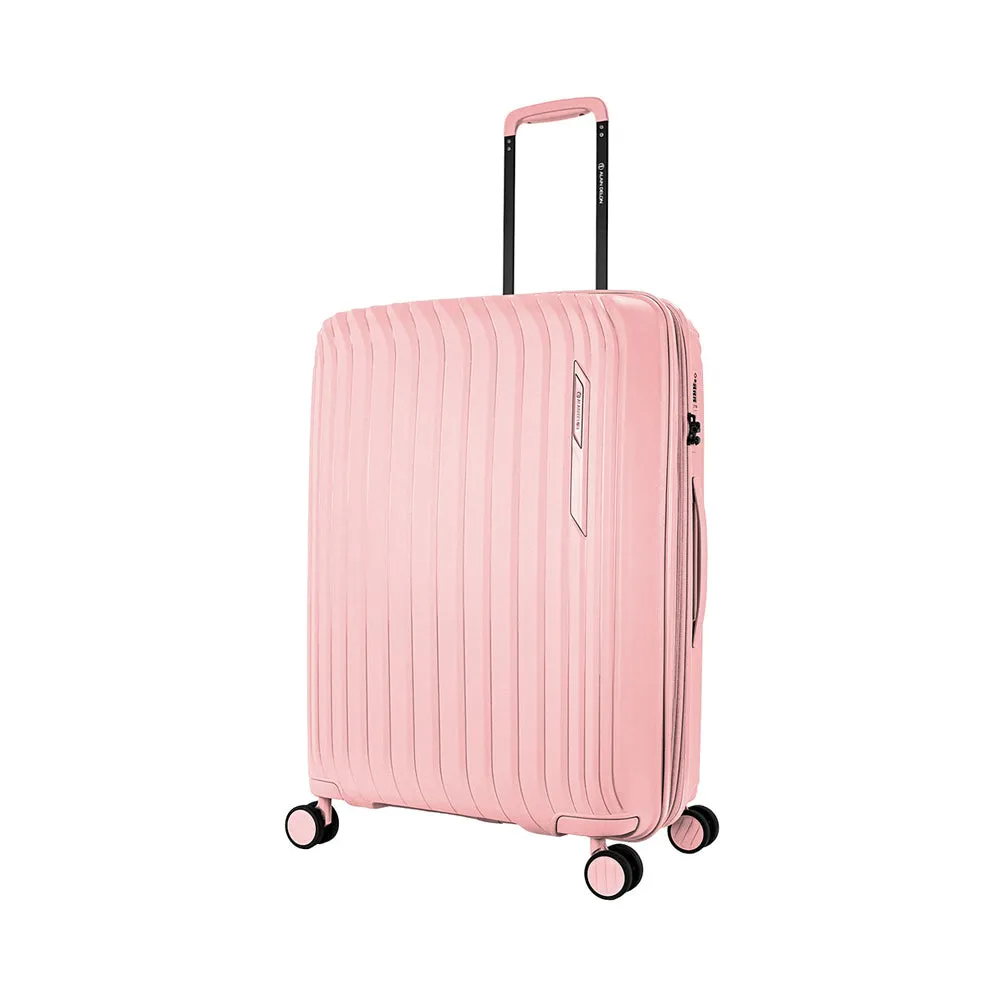 ALAIN DELON AD-1016 24" Polypropylene Double-Wheel Expandable Hard Case Spinner - Pink