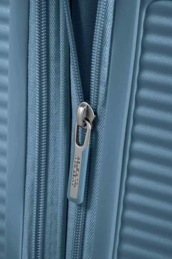 American Tourister Soundbox 55cm Cabin Spinner - Expandable | Stone Blue