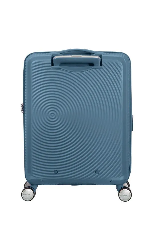 American Tourister Soundbox 55cm Cabin Spinner - Expandable | Stone Blue