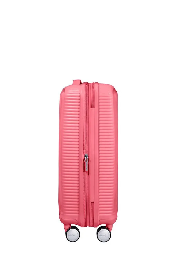 American Tourister Soundbox 55cm Cabin Spinner - Expandable | Sun Kissed Coral