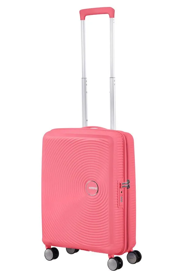 American Tourister Soundbox 55cm Cabin Spinner - Expandable | Sun Kissed Coral