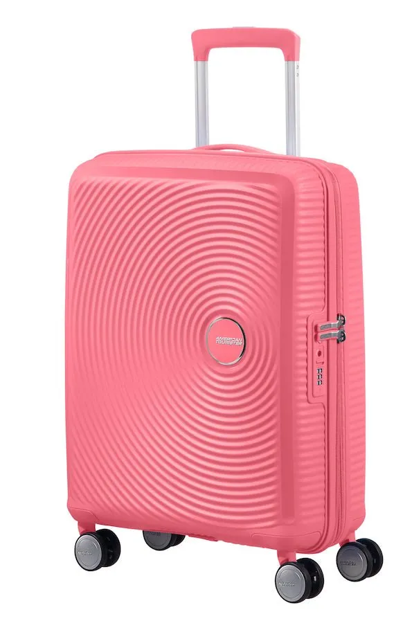 American Tourister Soundbox 55cm Cabin Spinner - Expandable | Sun Kissed Coral