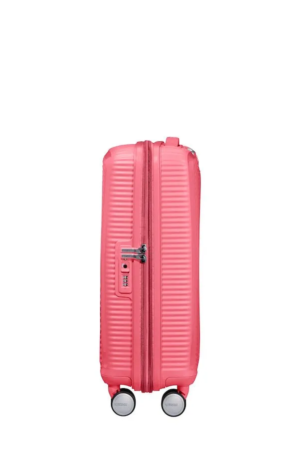 American Tourister Soundbox 55cm Cabin Spinner - Expandable | Sun Kissed Coral