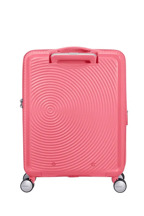 American Tourister Soundbox 55cm Cabin Spinner - Expandable | Sun Kissed Coral