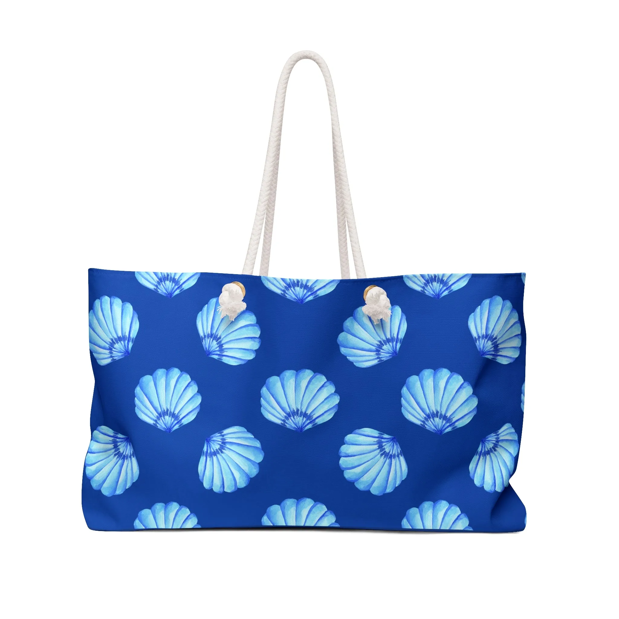 Blue Seashell Beach Bag