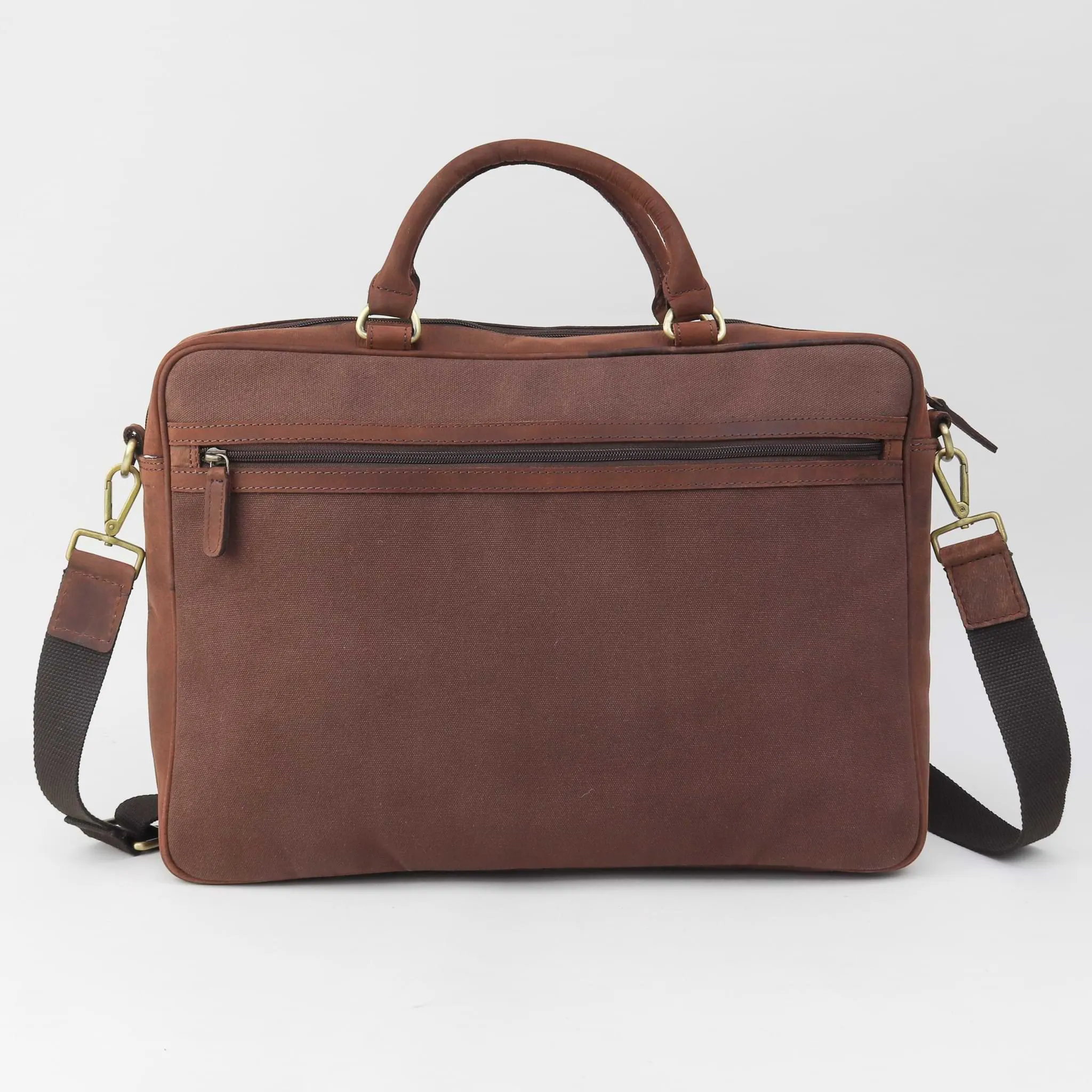 Brown Harris Tweed Briefcase - Refined Laptop Bag