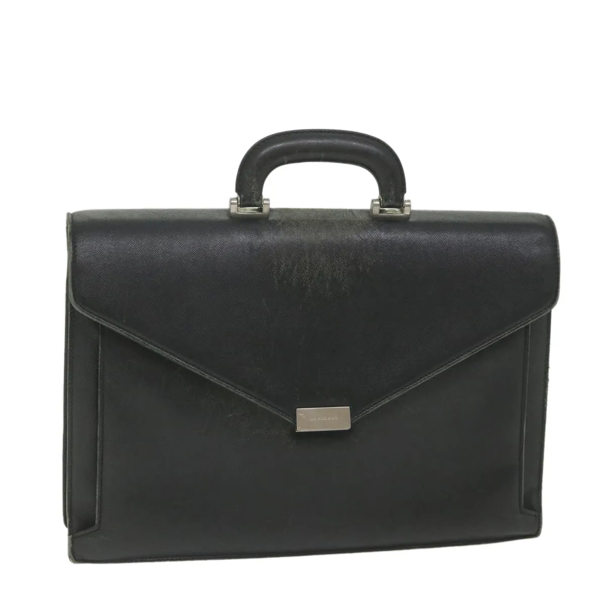 BURBERRY Briefcase Leather Black  58915