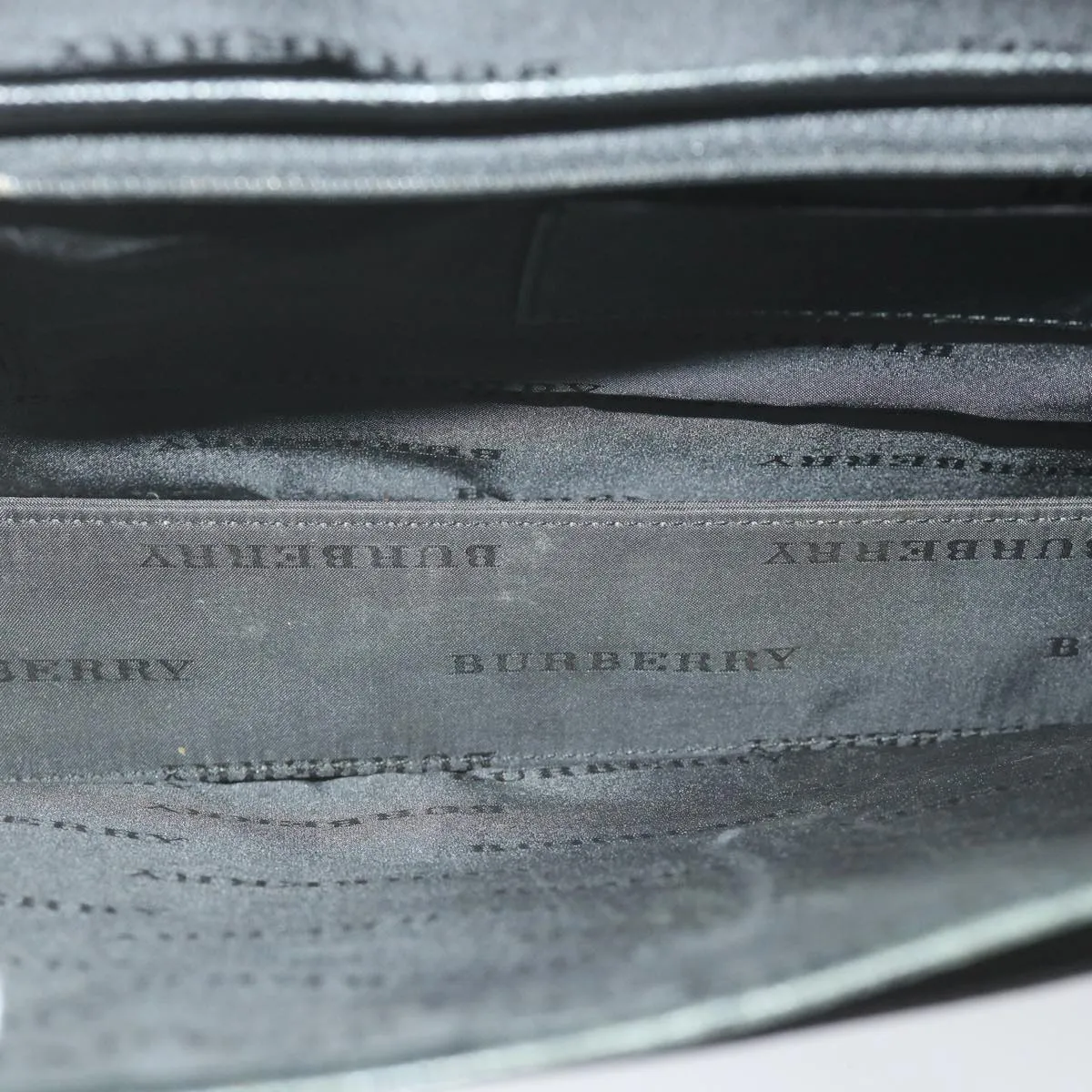 BURBERRY Briefcase Leather Black  58915