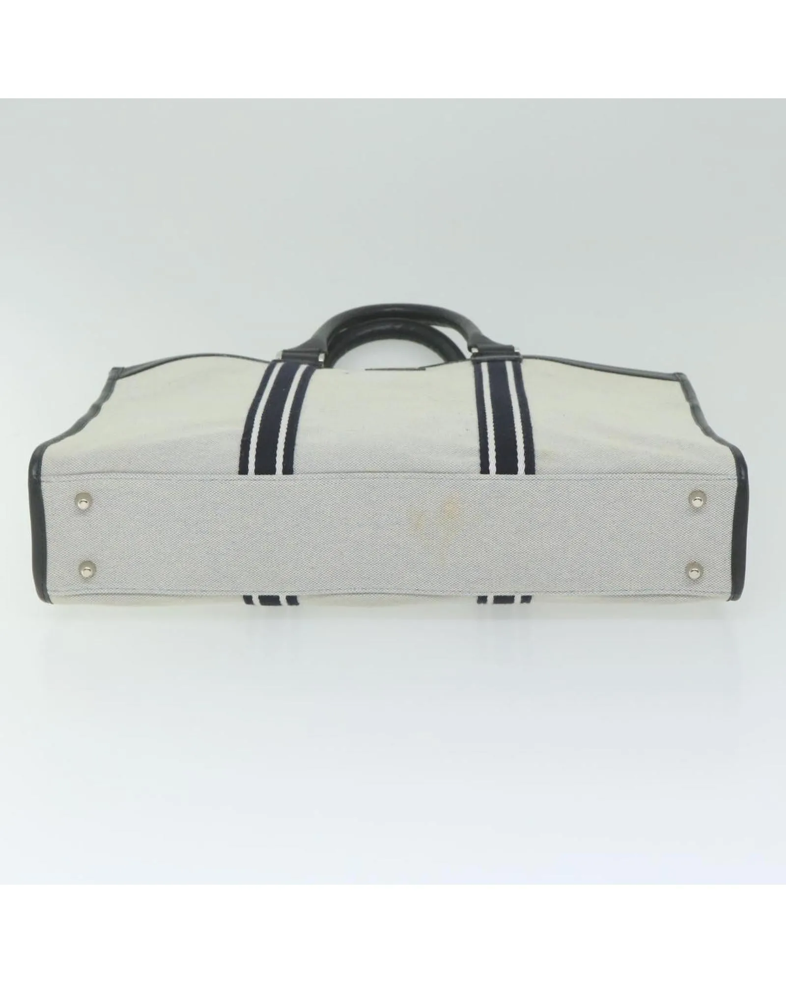 Burberry Business Briefcase White Canvas Leather