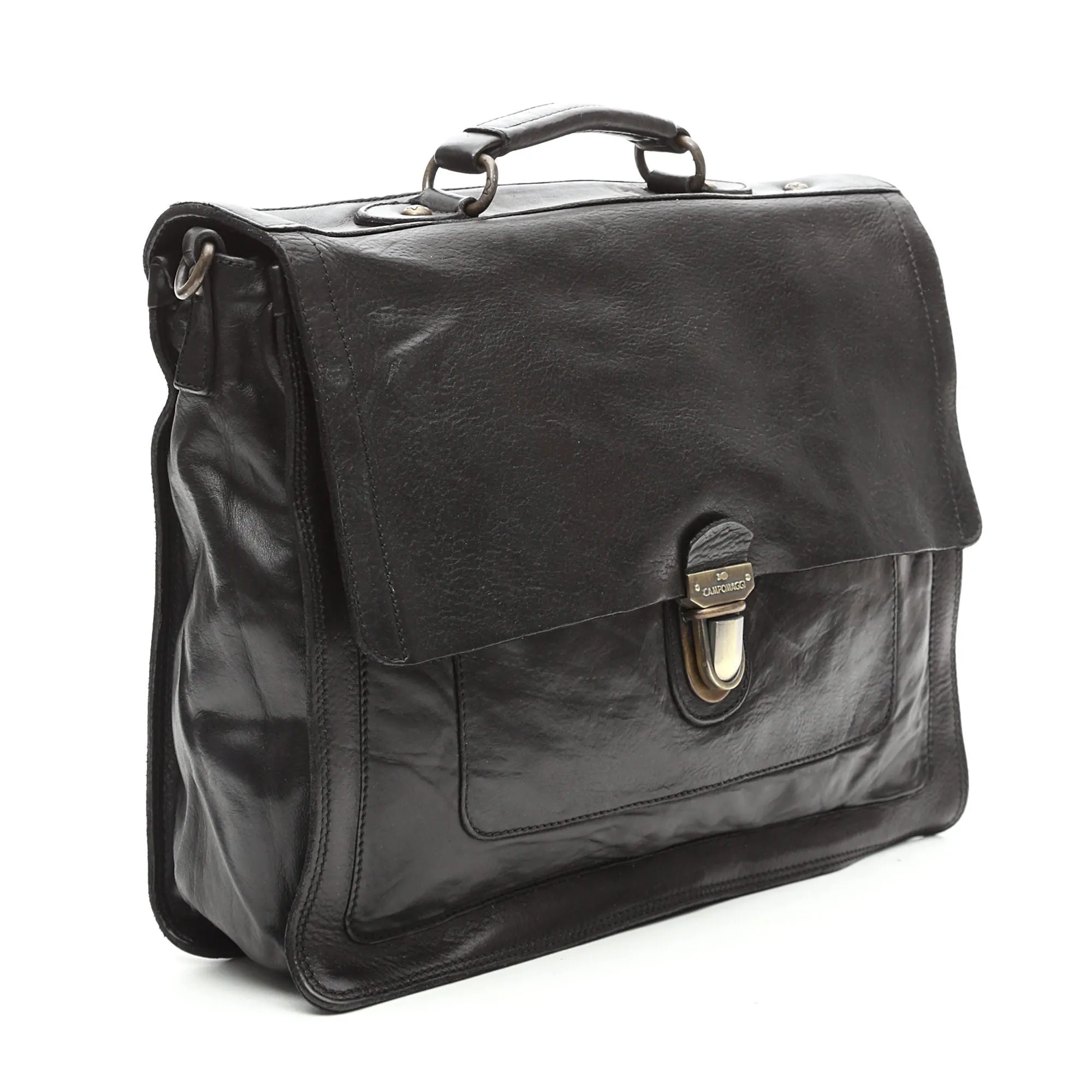 Campomaggi Leather Professional Carry Bag, Black