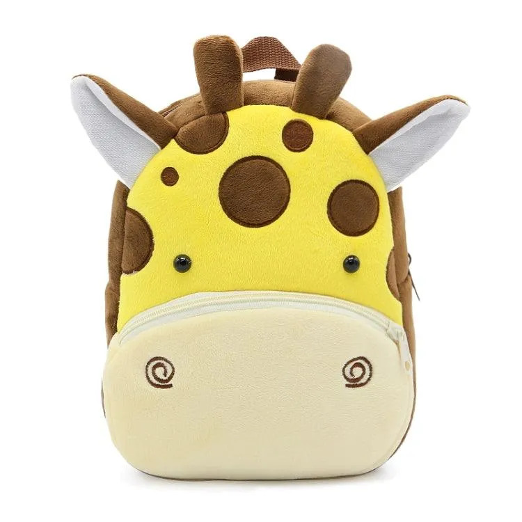 Charming 3D Animal Velvet Backpacks for Kids - Fun Cartoon School Bags and Perfect Kindergarten Gifts