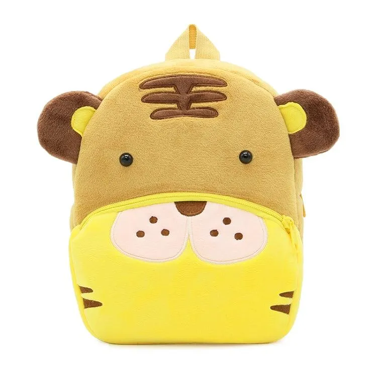 Charming 3D Animal Velvet Backpacks for Kids - Fun Cartoon School Bags and Perfect Kindergarten Gifts