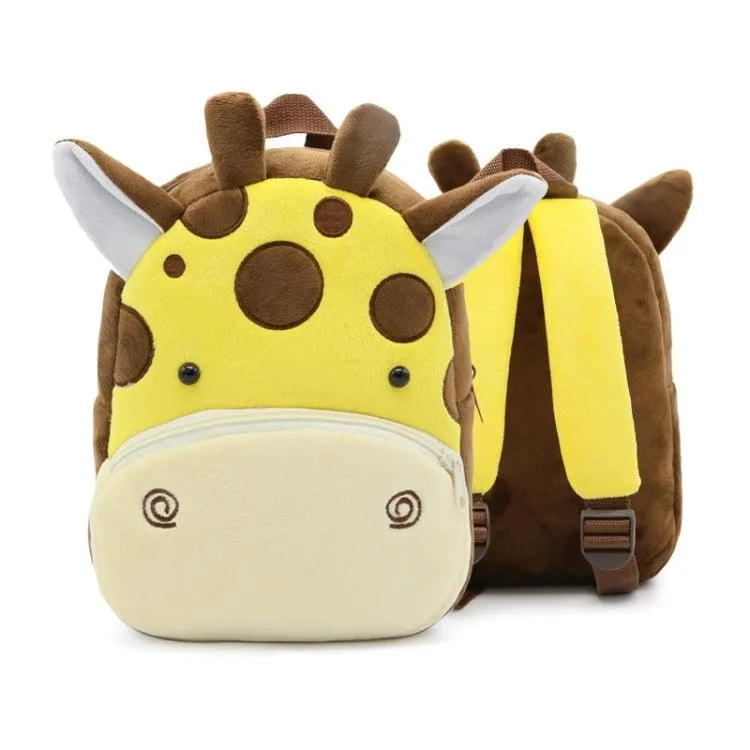 Charming 3D Animal Velvet Backpacks for Kids - Fun Cartoon School Bags and Perfect Kindergarten Gifts