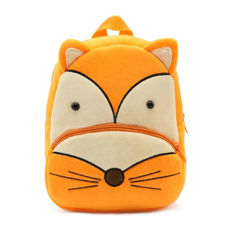 Charming 3D Animal Velvet Backpacks for Kids - Fun Cartoon School Bags and Perfect Kindergarten Gifts