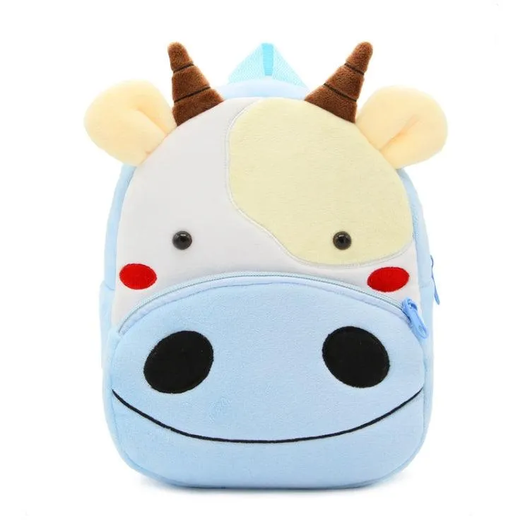 Charming 3D Animal Velvet Backpacks for Kids - Fun Cartoon School Bags and Perfect Kindergarten Gifts