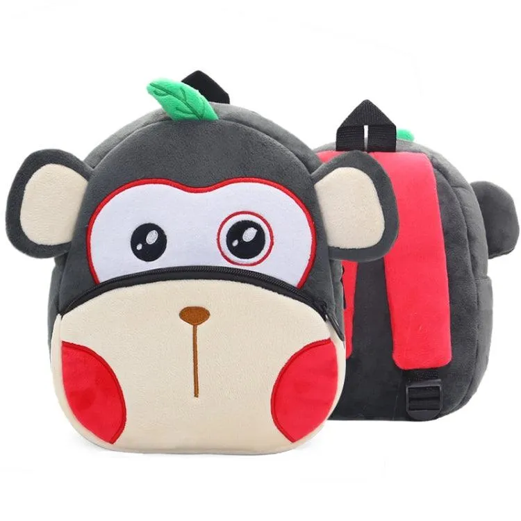 Charming 3D Animal Velvet Backpacks for Kids - Fun Cartoon School Bags and Perfect Kindergarten Gifts