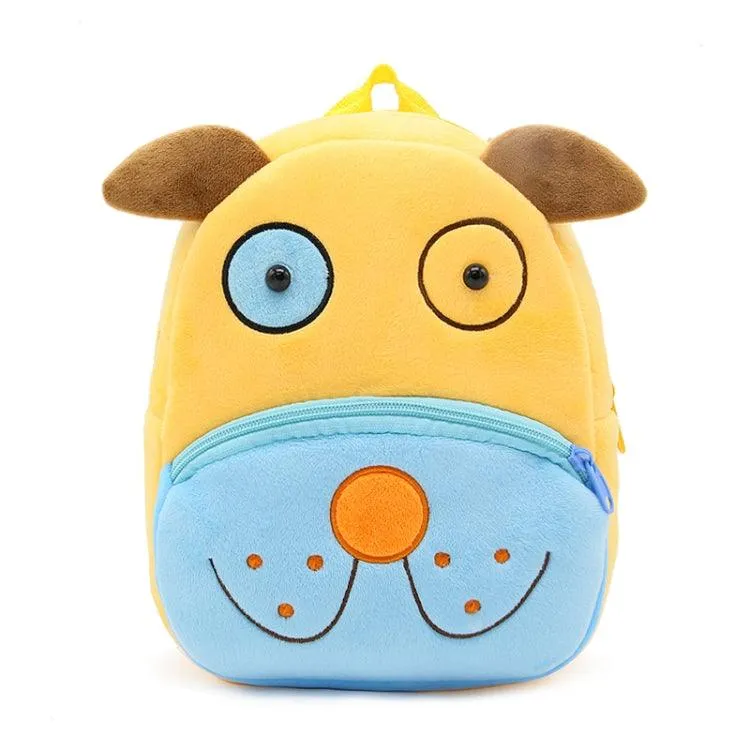 Charming 3D Animal Velvet Backpacks for Kids - Fun Cartoon School Bags and Perfect Kindergarten Gifts