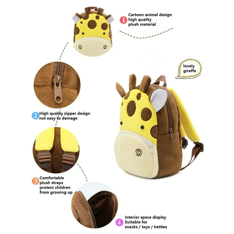 Charming 3D Animal Velvet Backpacks for Kids - Fun Cartoon School Bags and Perfect Kindergarten Gifts