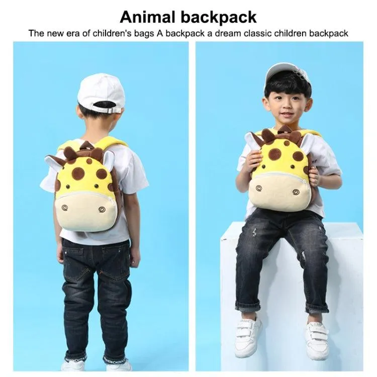 Charming 3D Animal Velvet Backpacks for Kids - Fun Cartoon School Bags and Perfect Kindergarten Gifts