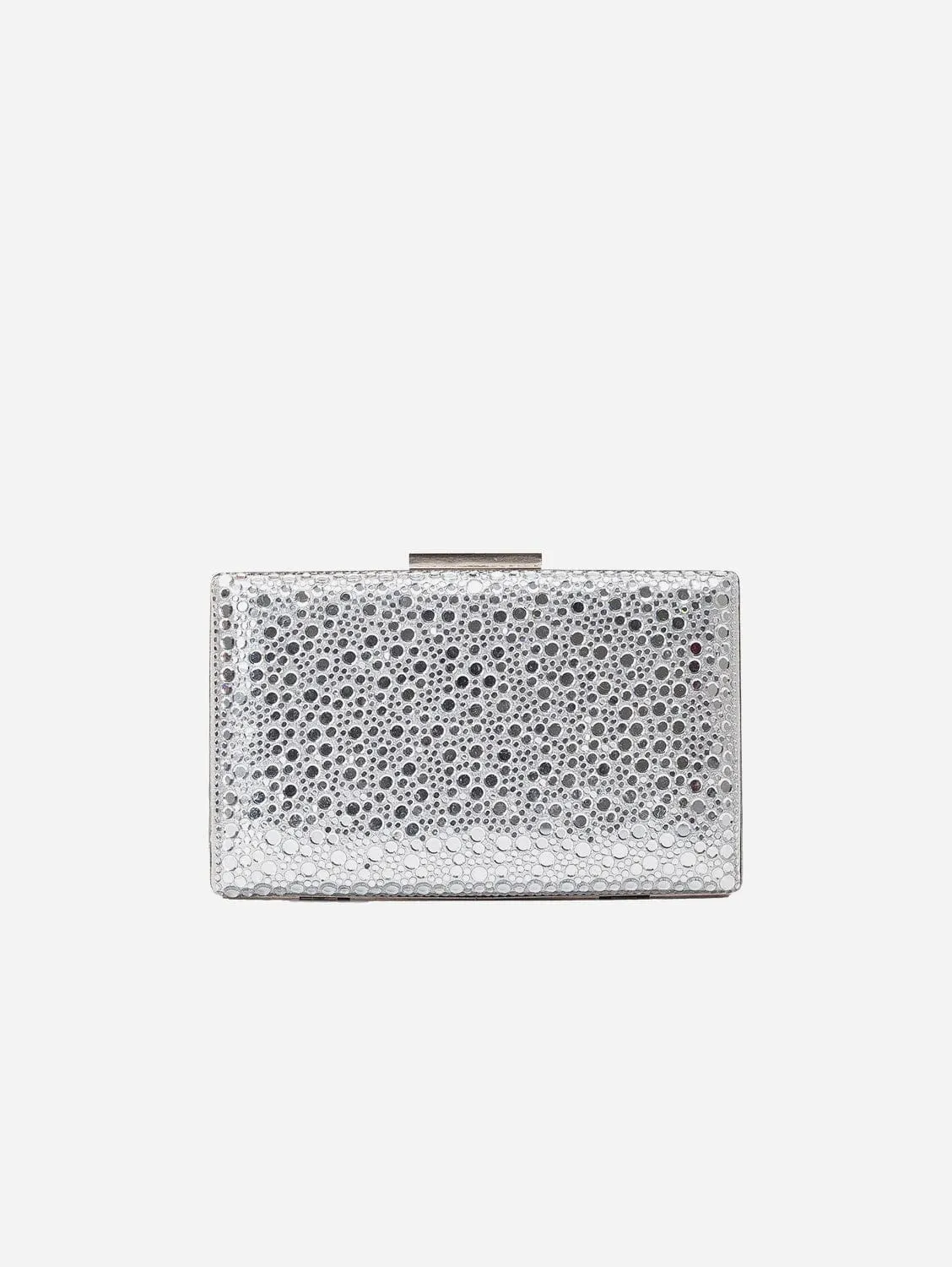 Clara Vegan Sequin Clutch | Silver