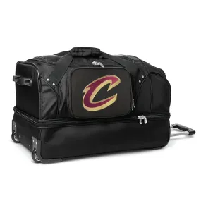 Cleveland Cavaliers 27" Black Rolling Drop Bottom Duffel