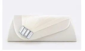 Crystal & Pleated Flap Evening Clutch