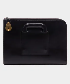 Ettinger Bakerloo Portfolio Case in Black Leather