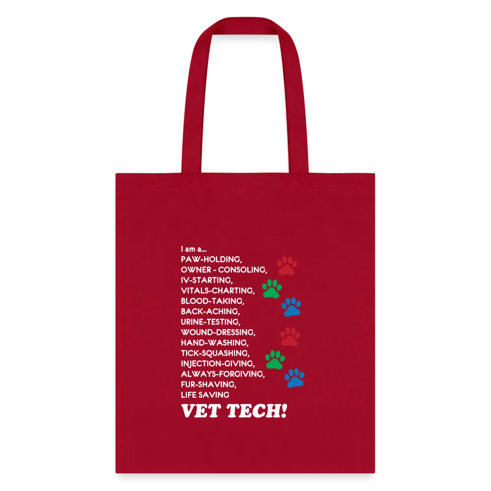 I am a... Vet tech Tote Bag, Shoulder Bag, Veterinary Gift, Vet Tech, Veterinarian, Vet Student Tote Bag