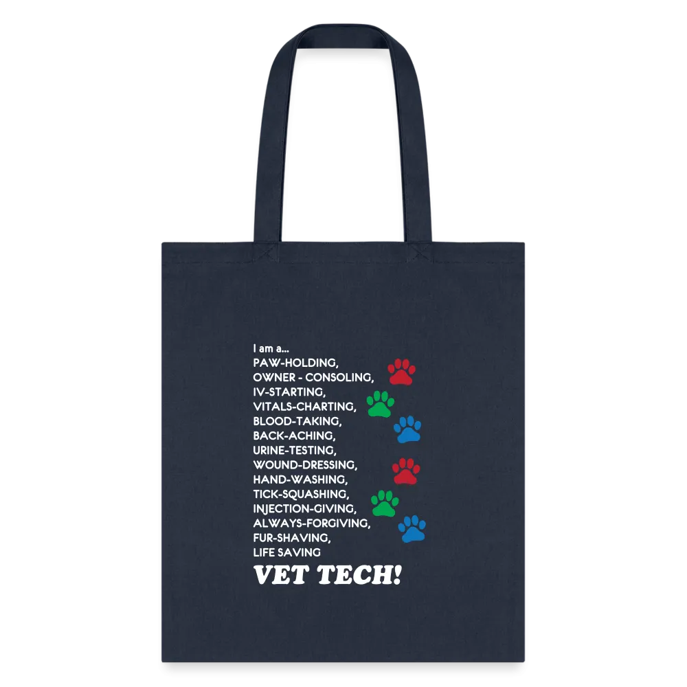 I am a... Vet tech Tote Bag, Shoulder Bag, Veterinary Gift, Vet Tech, Veterinarian, Vet Student Tote Bag