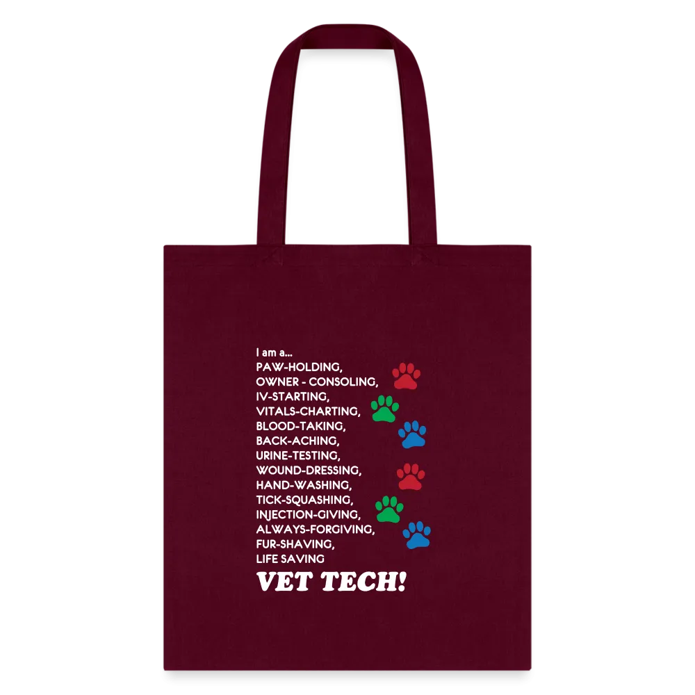 I am a... Vet tech Tote Bag, Shoulder Bag, Veterinary Gift, Vet Tech, Veterinarian, Vet Student Tote Bag