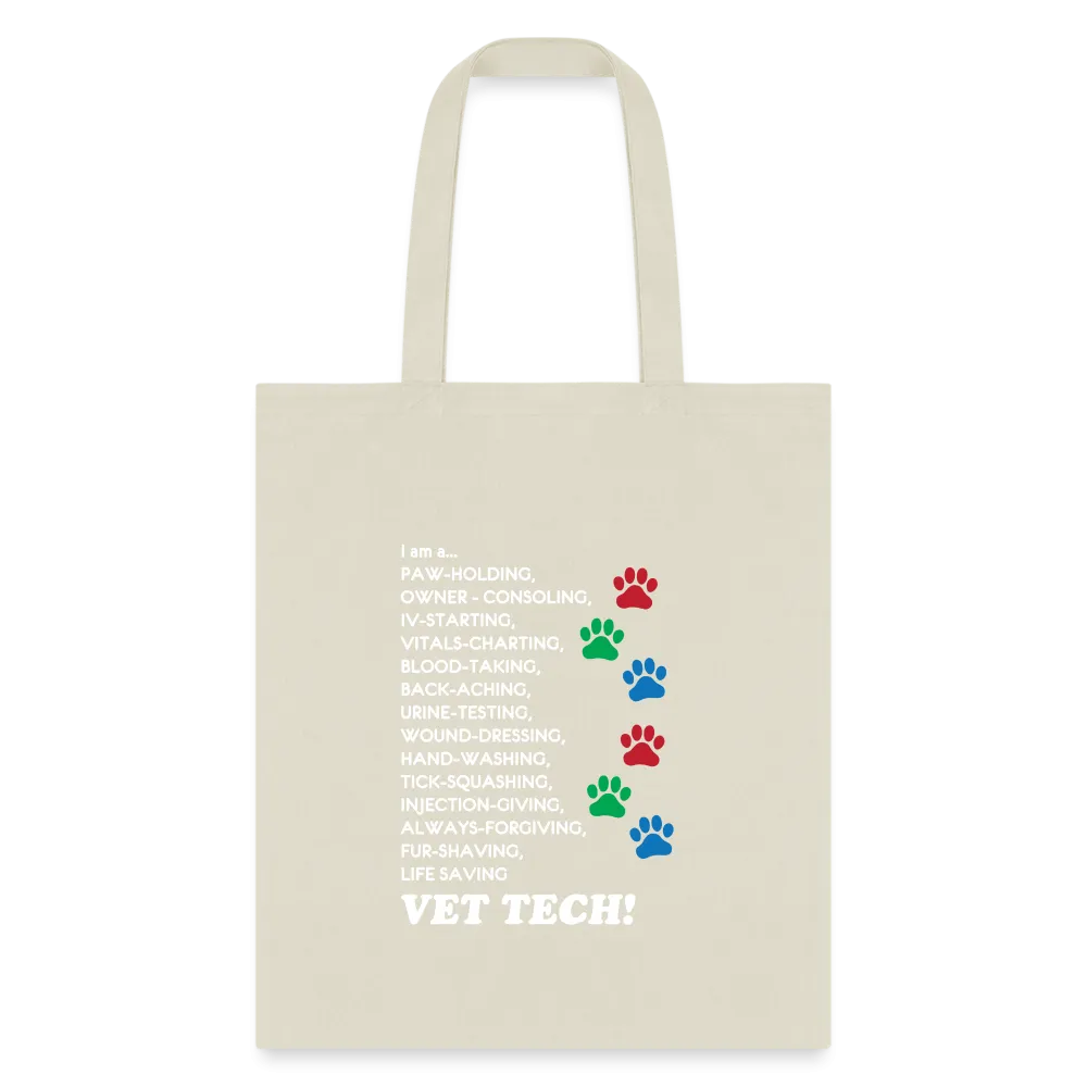 I am a... Vet tech Tote Bag, Shoulder Bag, Veterinary Gift, Vet Tech, Veterinarian, Vet Student Tote Bag