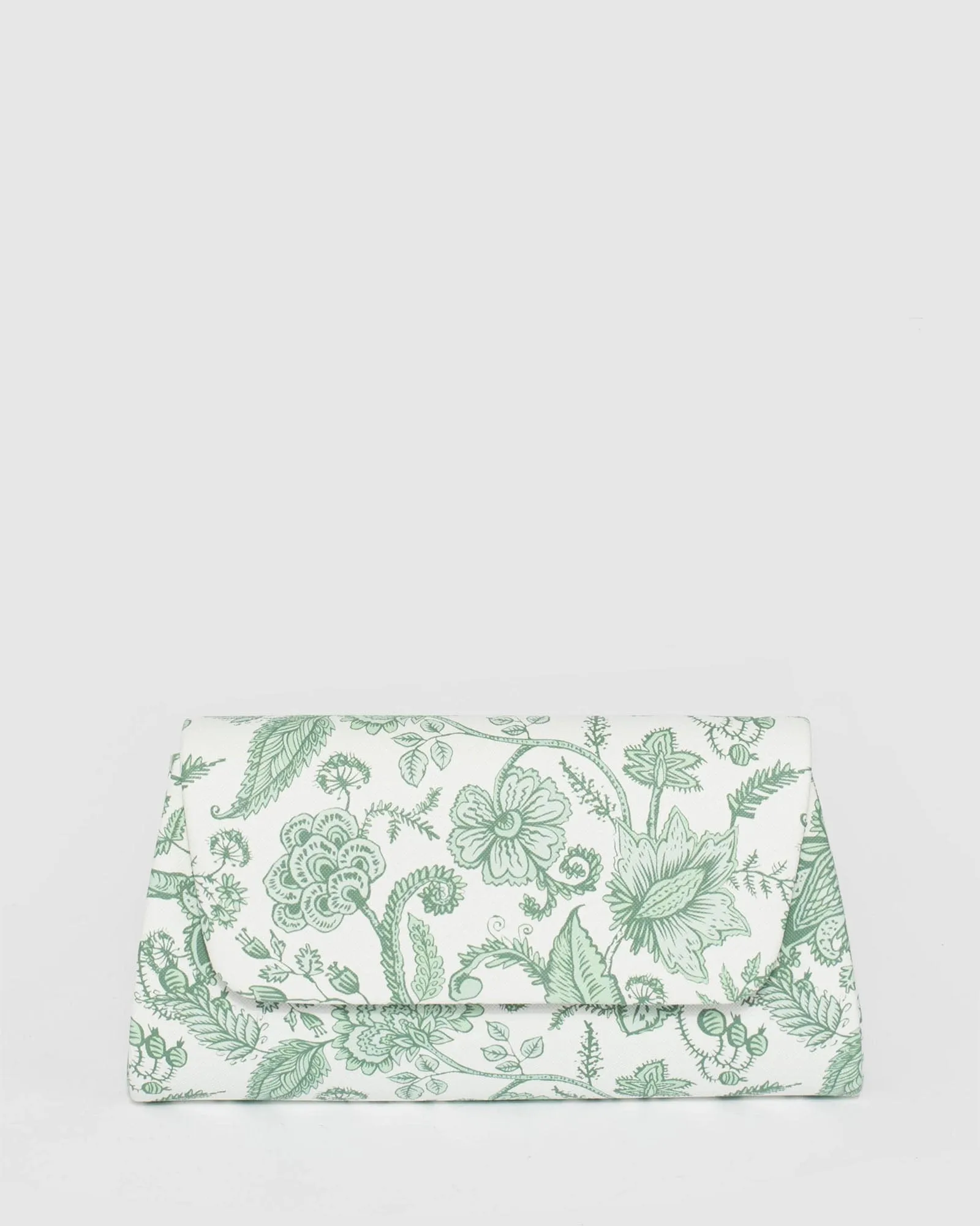 Leaha Botanica Print Evening Clutch Bag