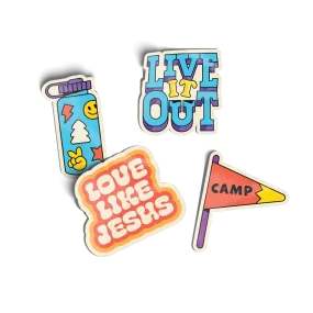 Live It Out VBS Vinyl Sticker Set (Set of 12) - 48 stickers included