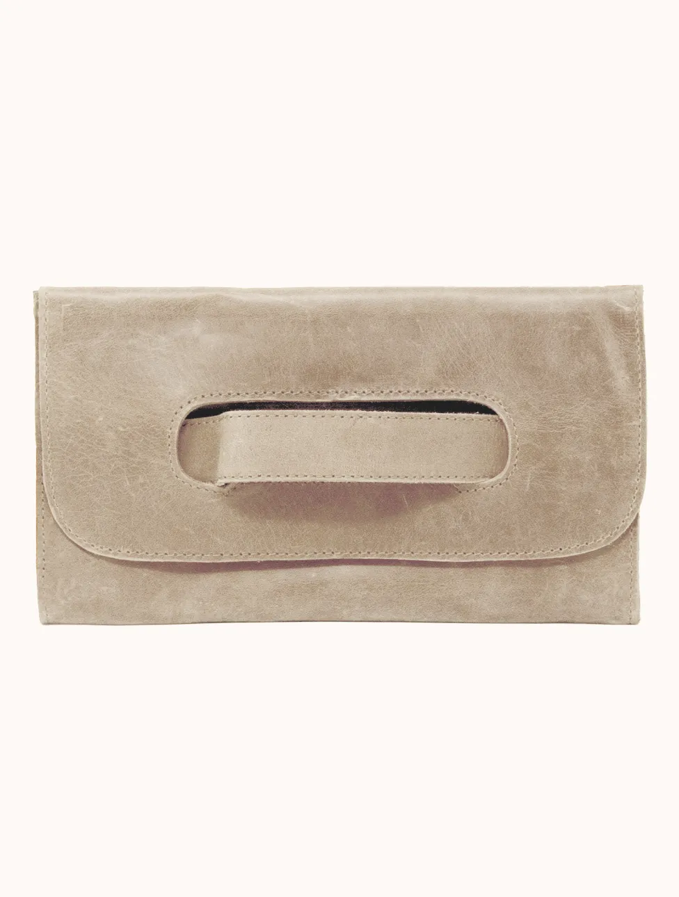 Mare Handle Clutch in Pebble