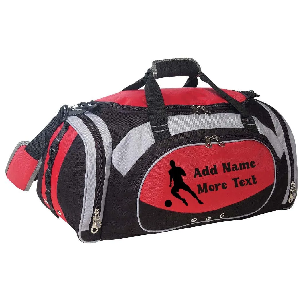 Personalized Deluxe Sports Duffel Bag for Kids and Adults - Soccer