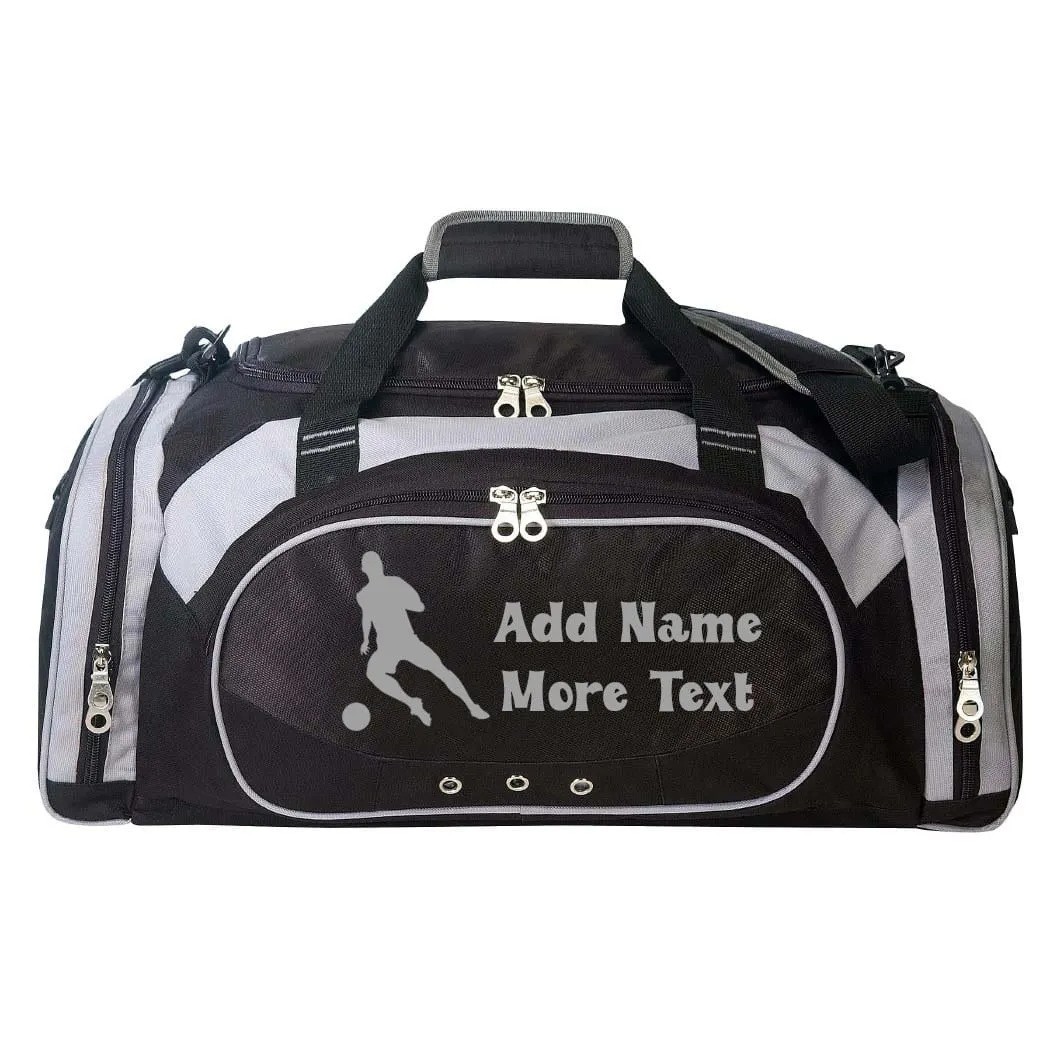 Personalized Deluxe Sports Duffel Bag for Kids and Adults - Soccer