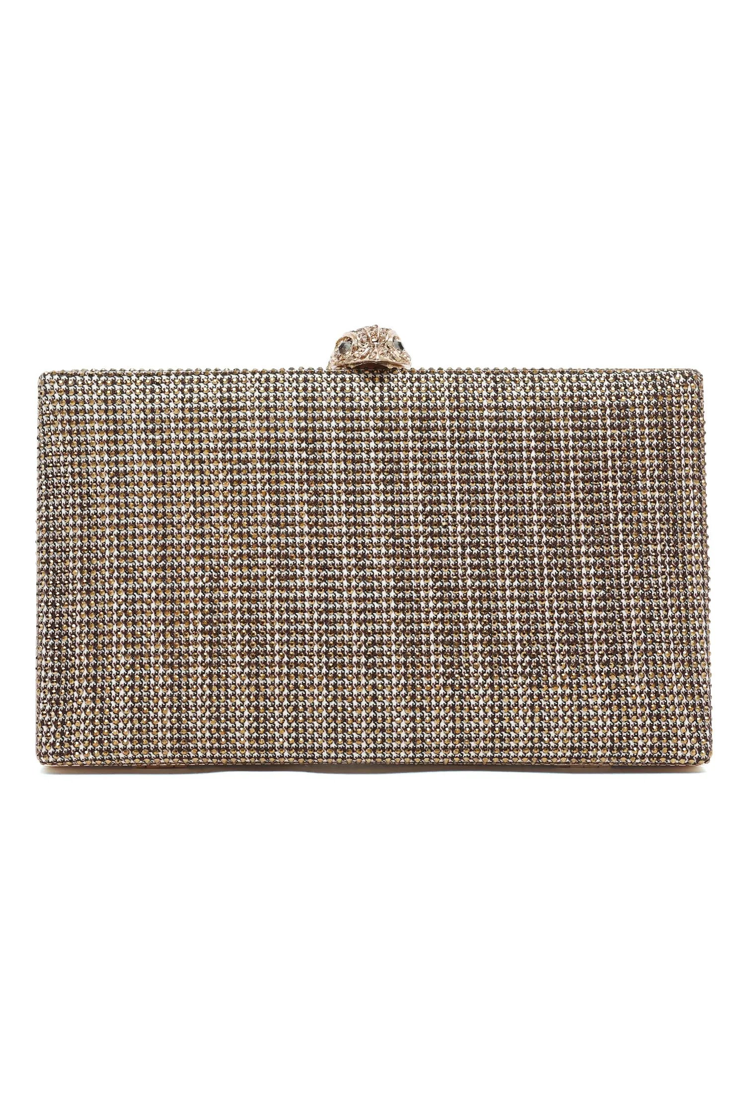 Rainbow Studded Clutch-Gold