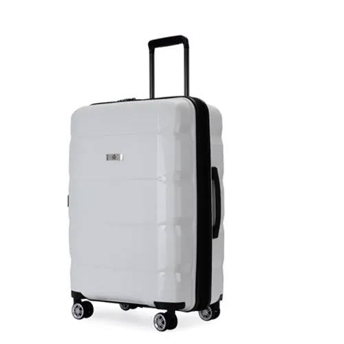 Richland Fashion Hand Luggage Lightweight PP Expandable Hard Shell Trolley Travel Suitcase with 4 Wheels Cabin Carry-on Suitcase - 20 Inch