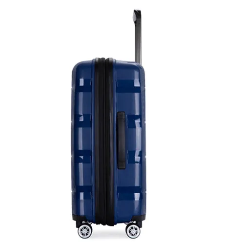 Richland Fashion Hand Luggage Lightweight PP Expandable Hard Shell Trolley Travel Suitcase with 4 Wheels Cabin Carry-on Suitcase - 20 Inch