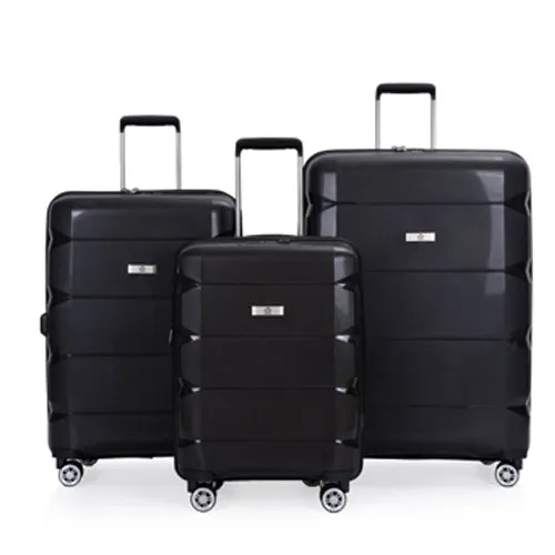 Richland Fashion Hand Luggage Lightweight PP Hard Shell Trolley Expandable Travel Suitcase with 4 Wheels - Large 28"