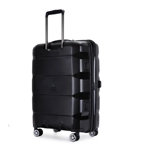 Richland Fashion Hand Luggage Lightweight PP Hard Shell Trolley Expandable Travel Suitcase with 4 Wheels - Large 28"