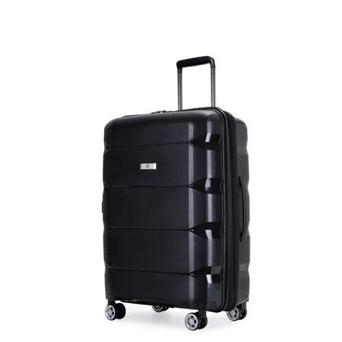 Richland Fashion Hand Luggage Lightweight PP Hard Shell Trolley Expandable Travel Suitcase with 4 Wheels - Large 28"