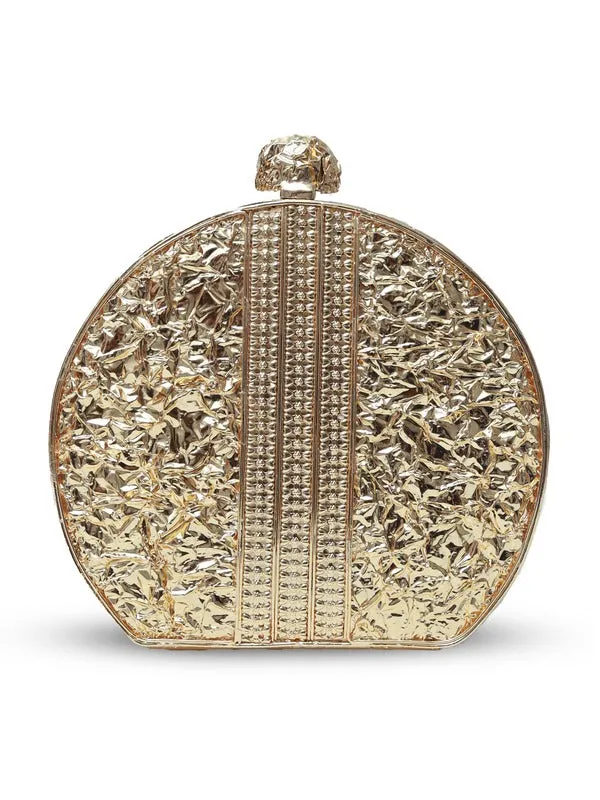 Roma Round Embellished Mother of Pearl Clutch