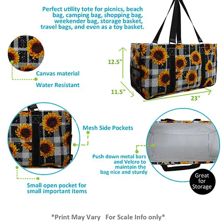 !SALE! Sunflower Plaid NGIL Utility Bag