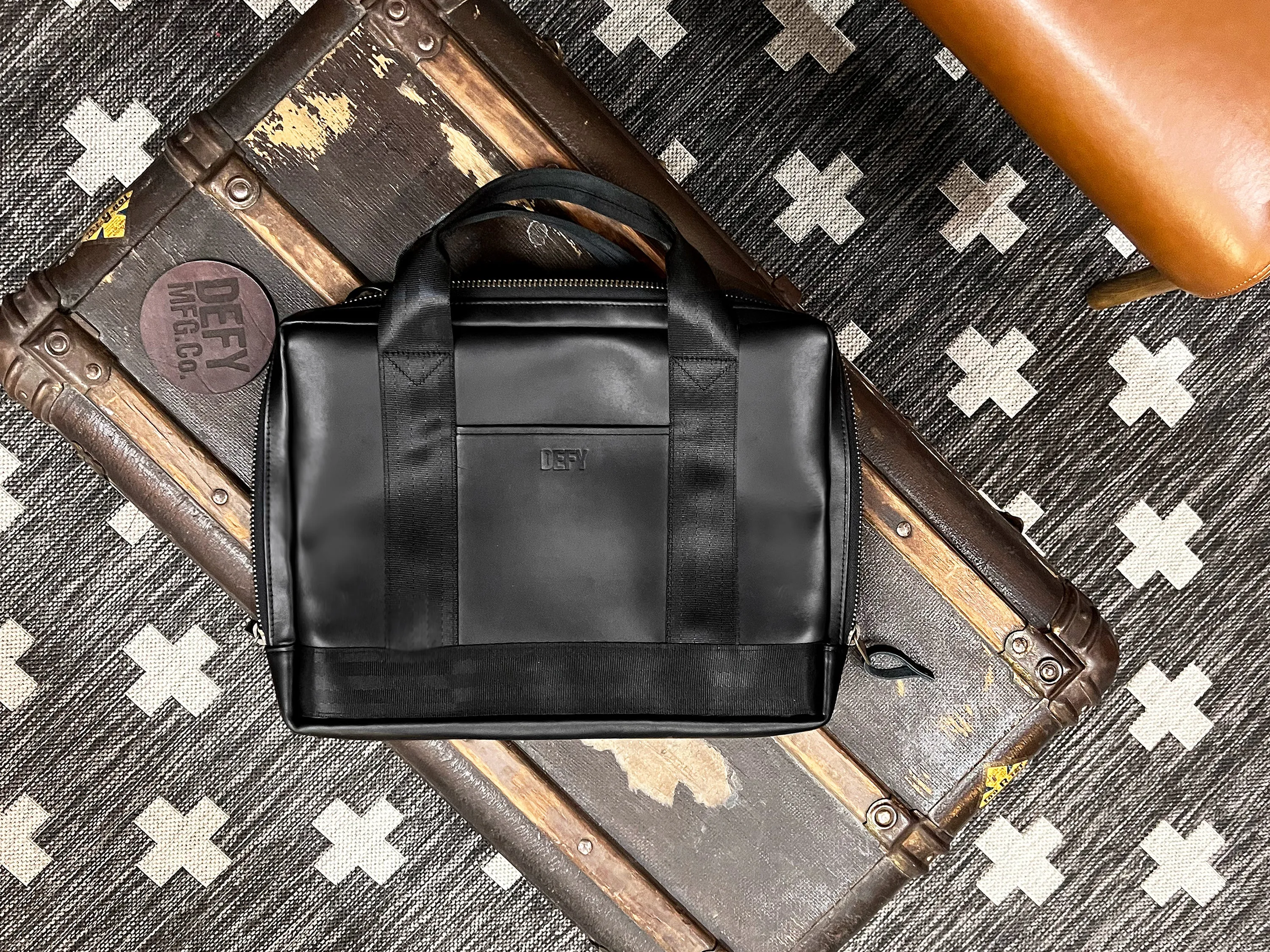 Slim Briefcase Horween Austin Calf Leather x Redrum X-PAC™