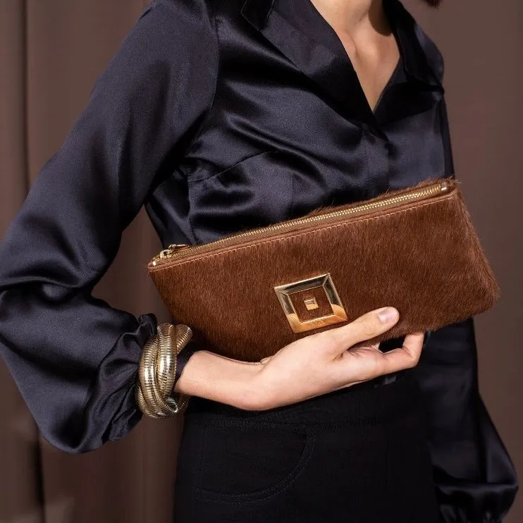 Stella Tabac Ponyskin Clutch