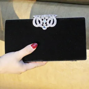 Vera May Alissa Black Evening Clutch