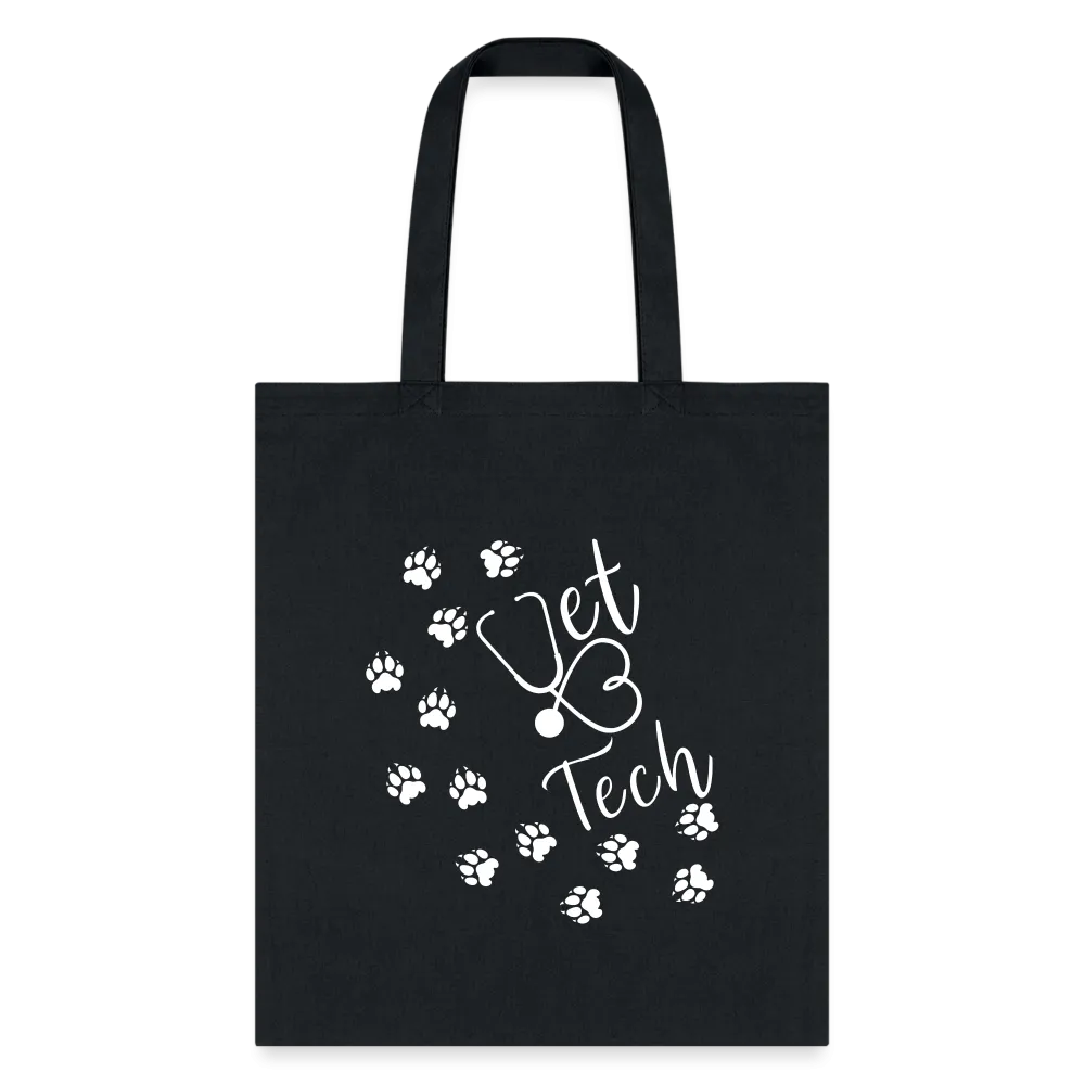 Vet tech paw prints and stethoscope Tote Bag