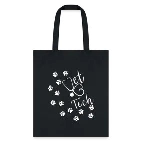 Vet tech paw prints and stethoscope Tote Bag