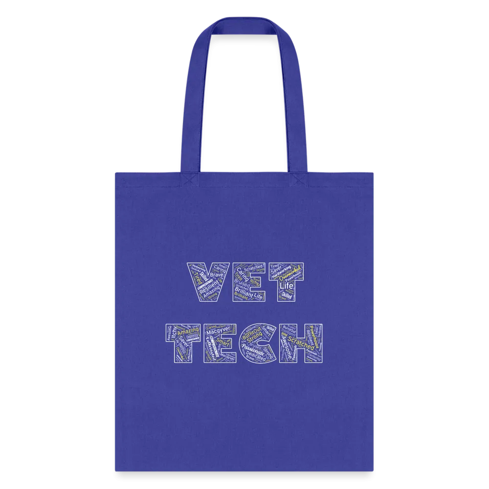 Vet Tech Typography Tote Bag